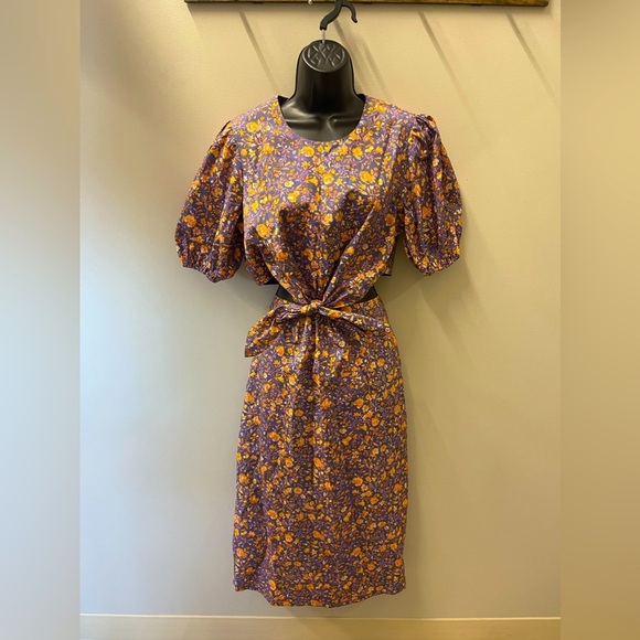 J. Crew Poplin Dress‎ Midnight Floral - Picture 1 of 8